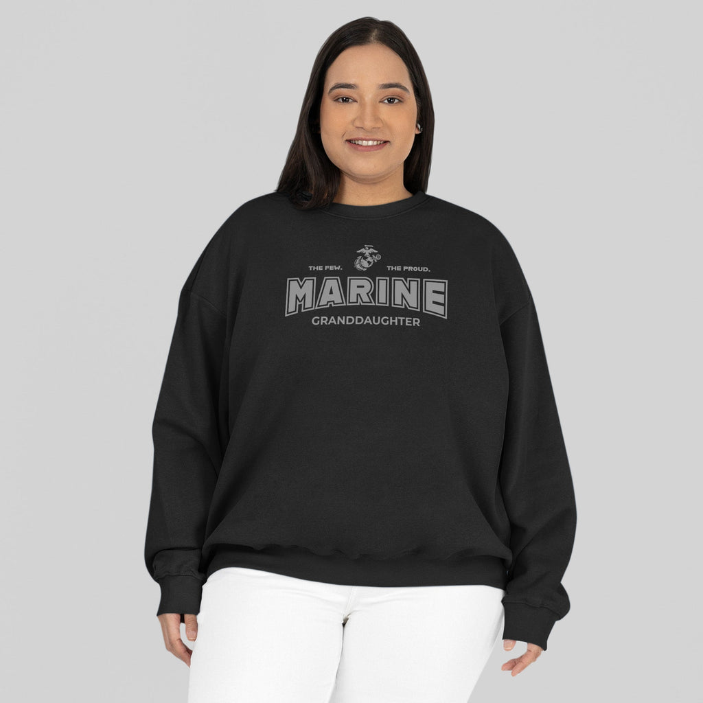 Marines Granddaughter Crewneck (Black)