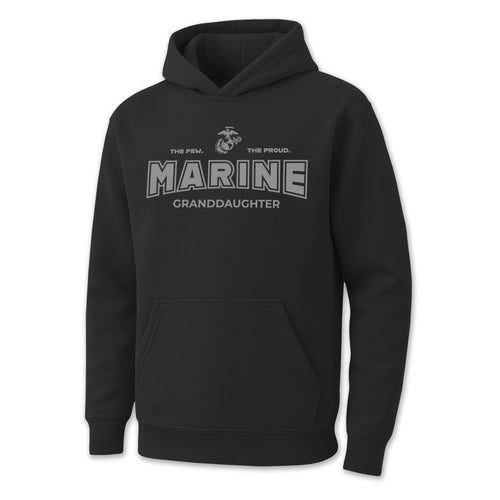Marines Granddaughter Youth Hood (Black)