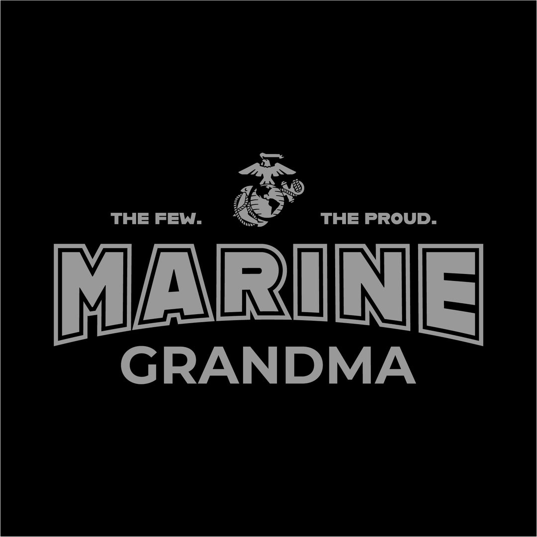 Marines Grandma Ladies T-Shirt (Black)