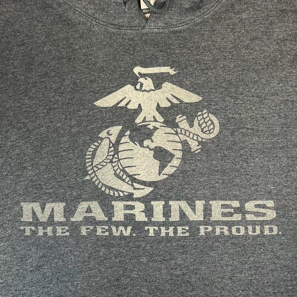 Marines Reflective Logo Hood (Charcoal)