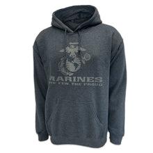 Load image into Gallery viewer, Marines Reflective Logo Hood (Charcoal)