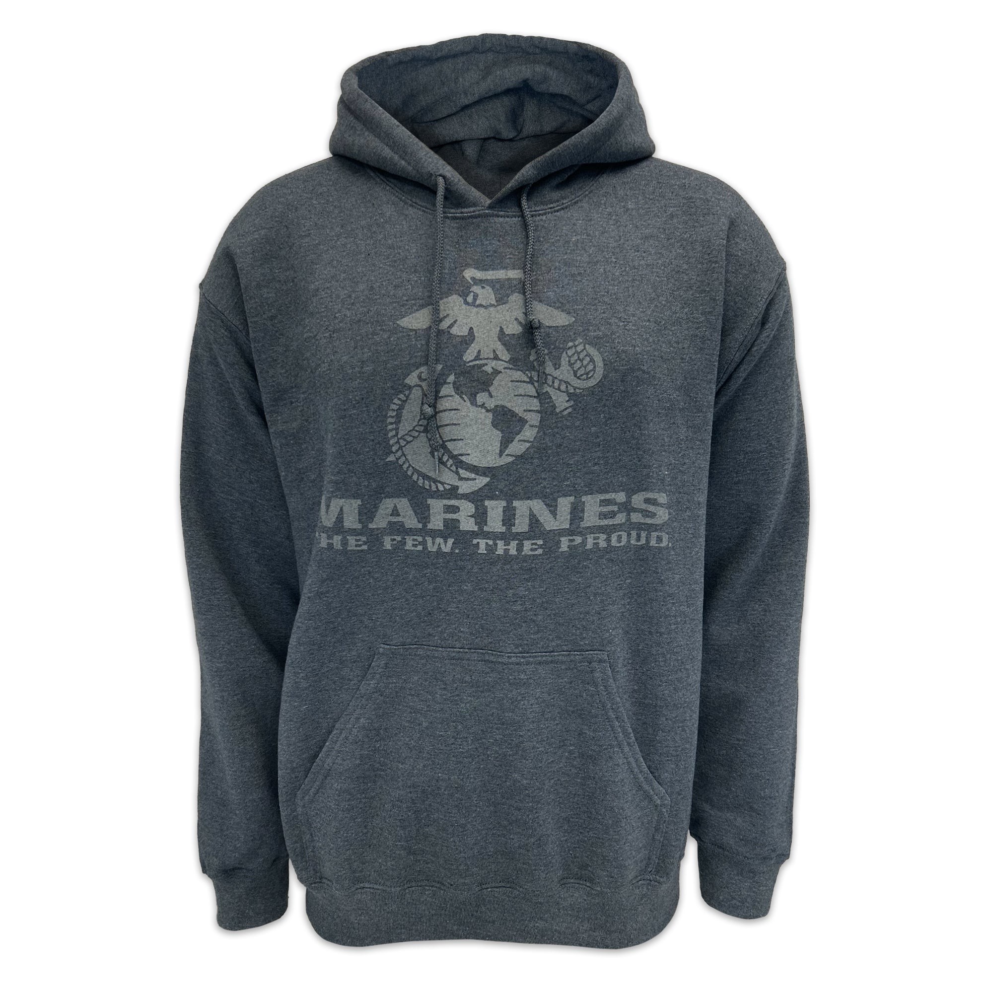Marines Reflective Logo Hood (Charcoal)
