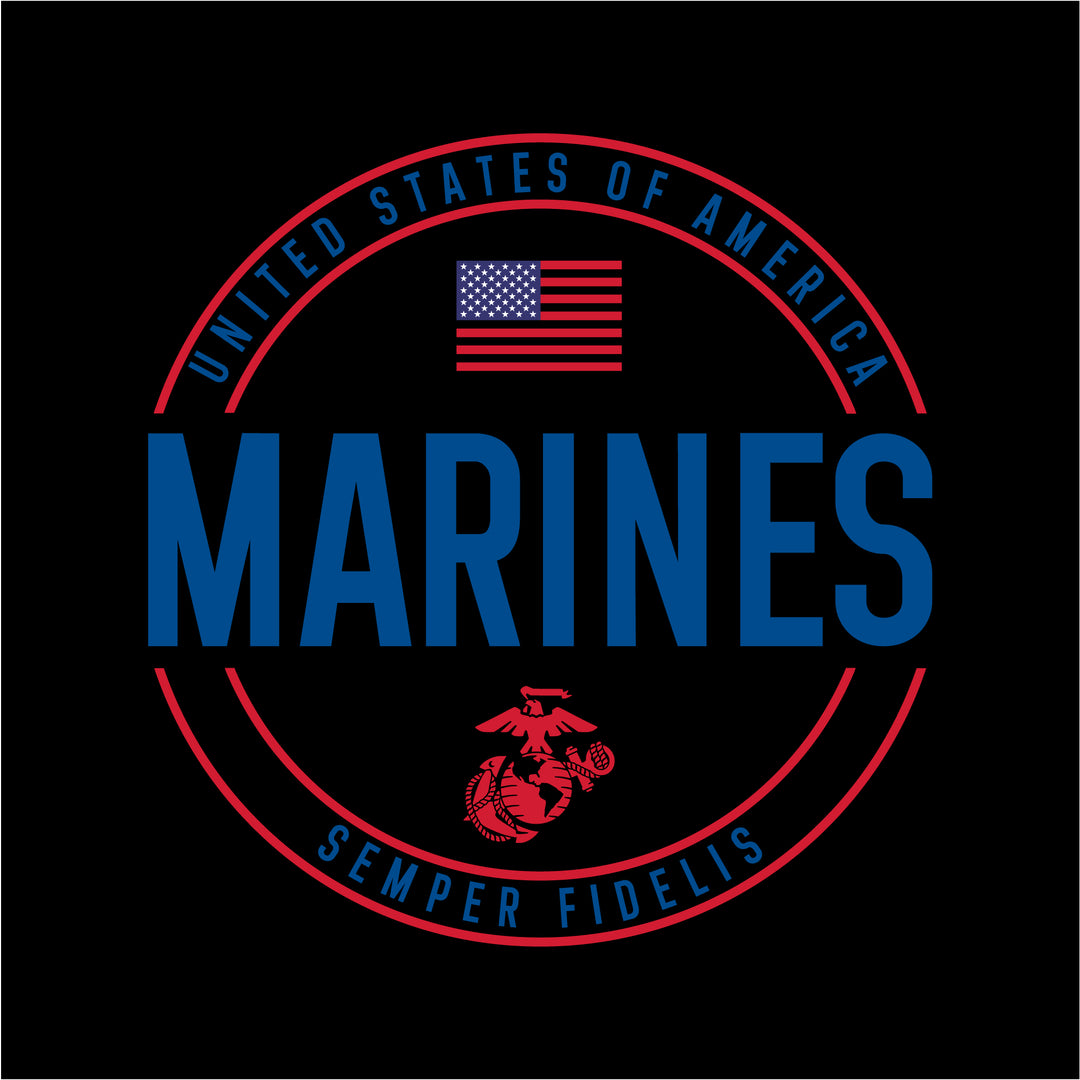 Marines Ladies Center Chest Circle Logo T-Shirt