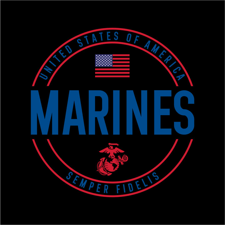 Marines Ladies Center Chest Circle Logo T-Shirt