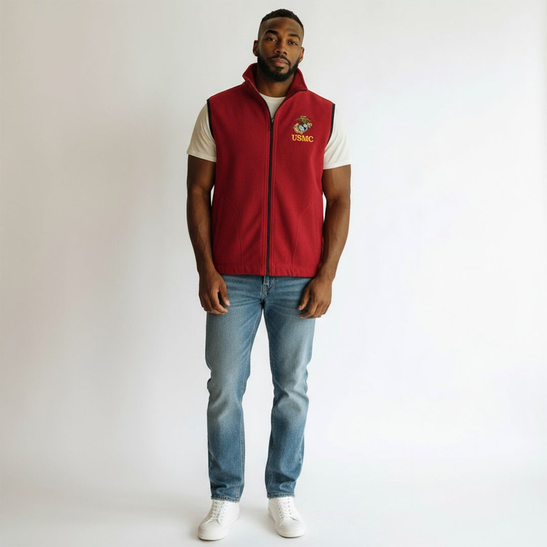 Marines Microfleece Vest (Red)
