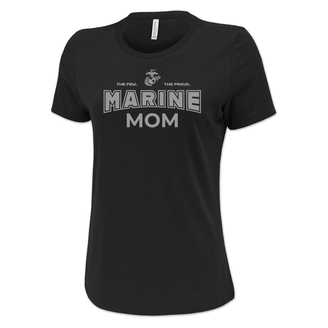 Marines Mom Ladies T-Shirt (Black)