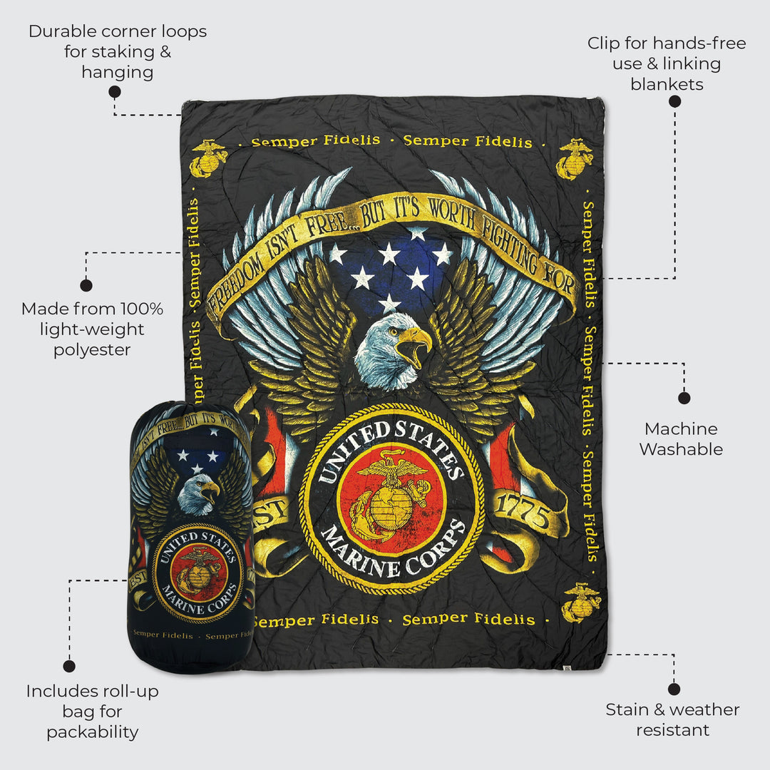 Marines Puffy Blanket