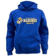 Load image into Gallery viewer, Pick Your Design Marines Youth Hooded Sweatshirt (Royal)