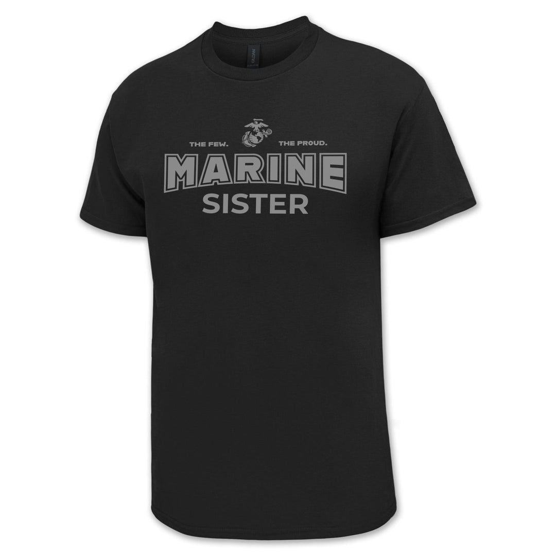 Marines Sister T-Shirt (Black)