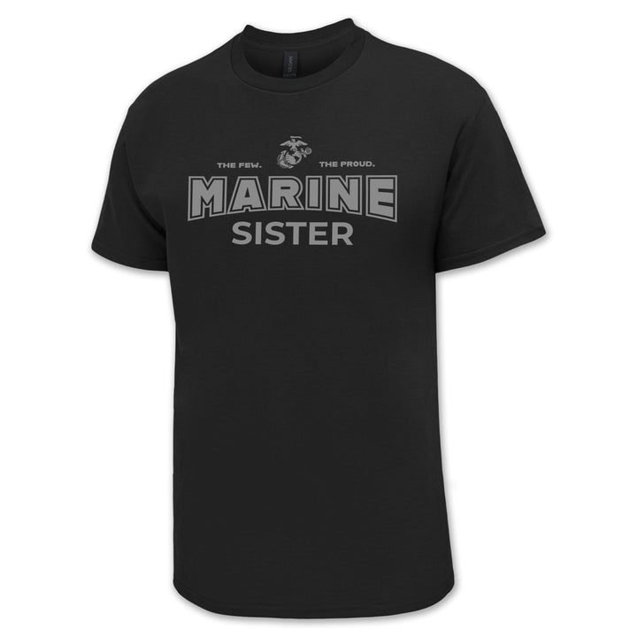 Marines Sister T-Shirt (Black)