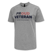 Load image into Gallery viewer, Marines Proud Veteran T-Shirt (Grey)