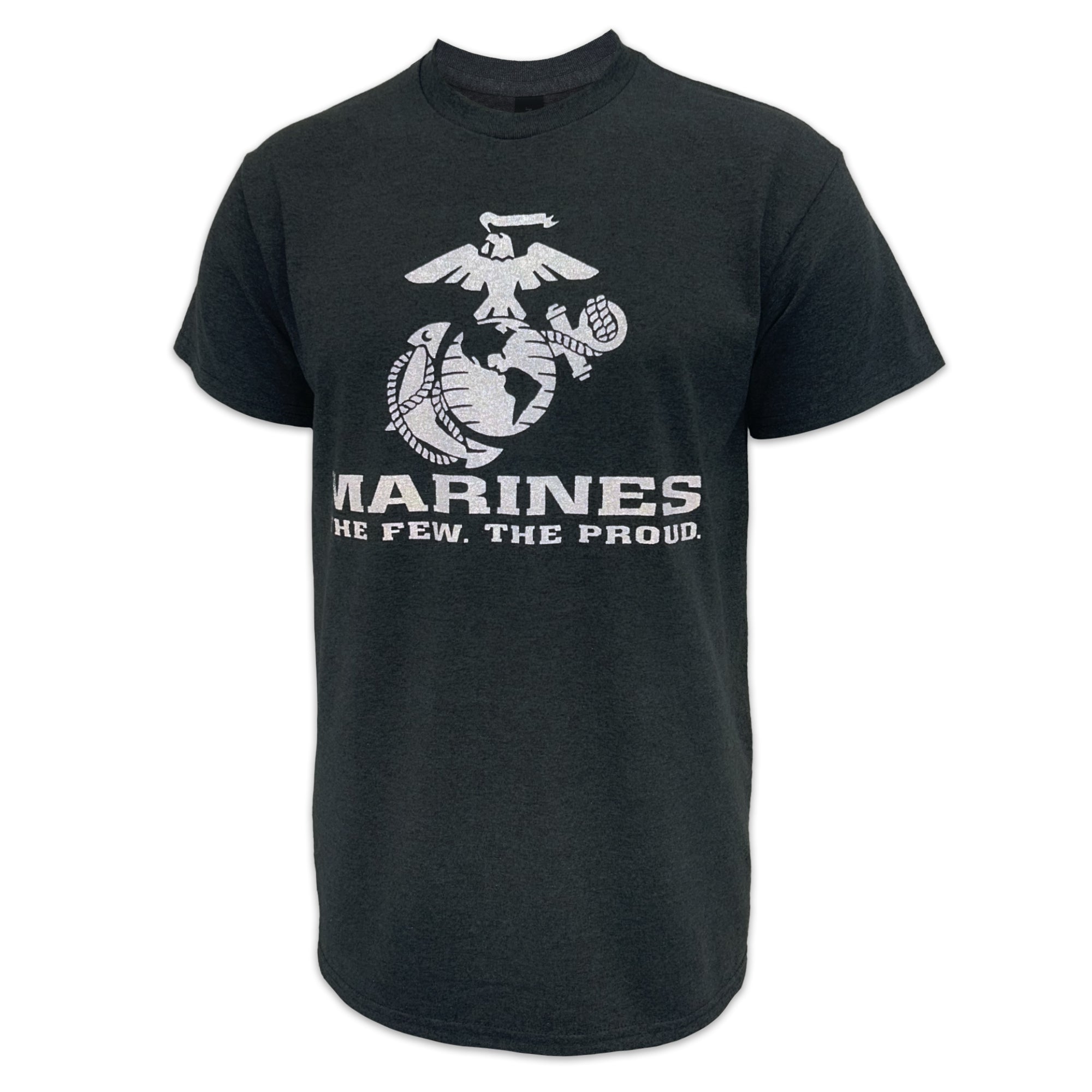 Marines Reflective Logo T-Shirt (Charcoal)