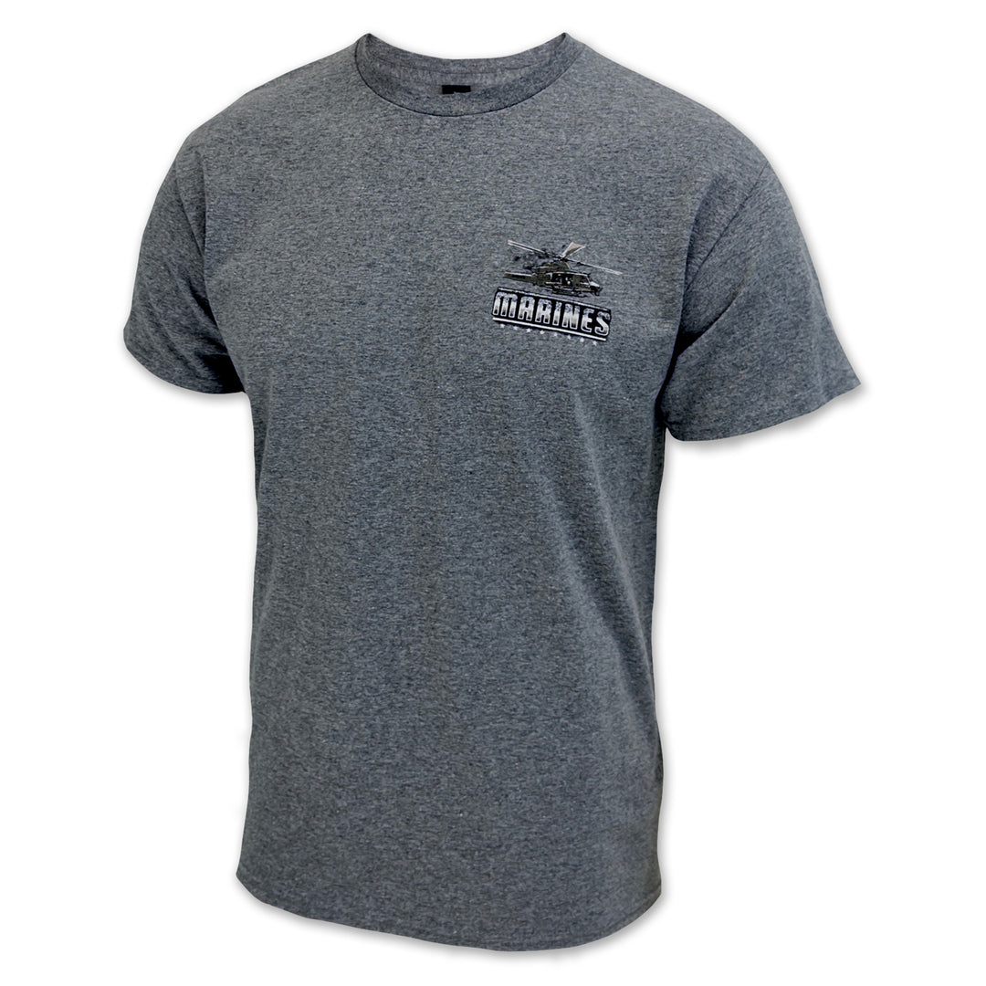 Marines These Colors Don't Run Flag T-Shirt (Graphite)