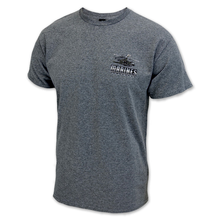 Marines These Colors Don't Run Flag T-Shirt (Graphite)