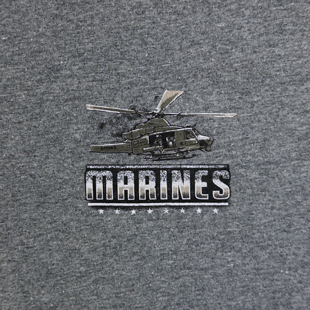 Marines These Colors Don't Run Flag T-Shirt (Graphite)