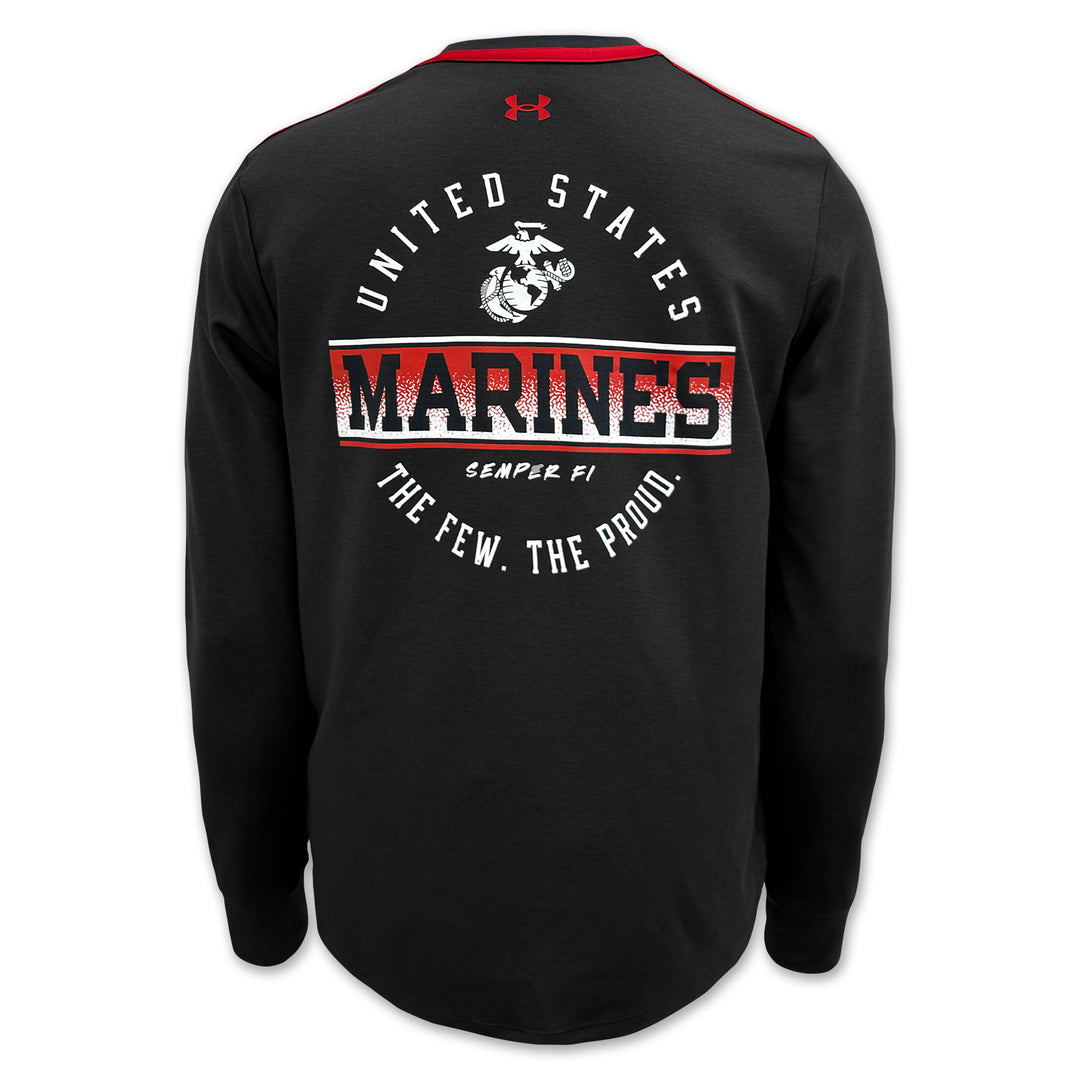 Marines Under Armour Motion Long Sleeve Tee (Black)