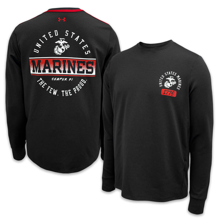 Marines Under Armour Motion Long Sleeve Tee (Black)
