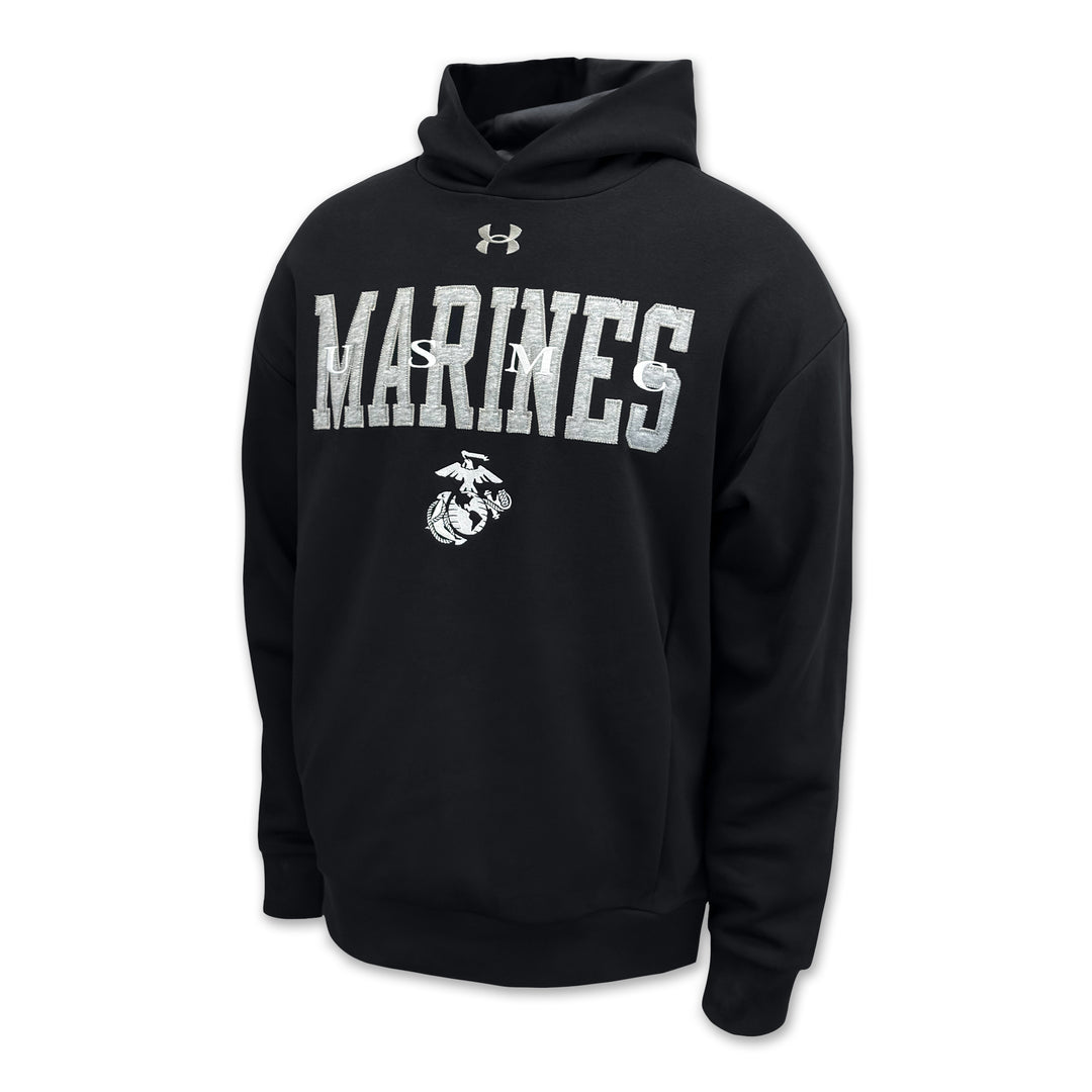 Marines Under Armour Icon Fleece Hood (Black)