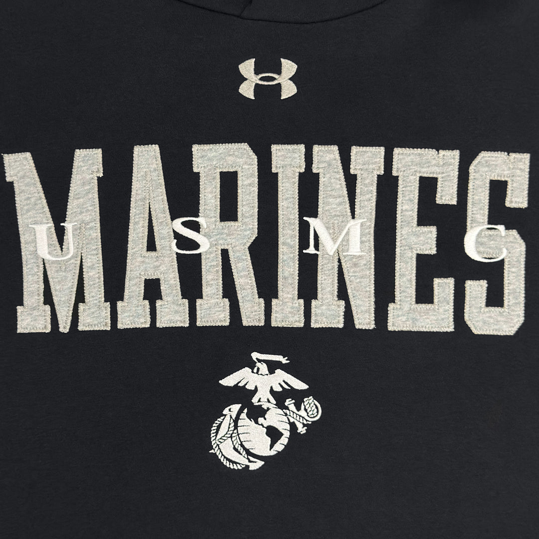 Marines Under Armour Icon Fleece Hood (Black)