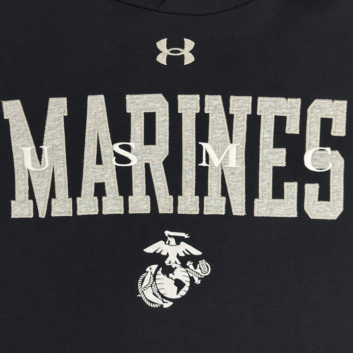 Marines Under Armour Icon Fleece Hood (Black)