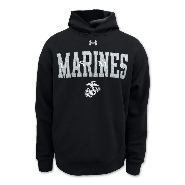 Marines Under Armour Icon Fleece Hood (Black)
