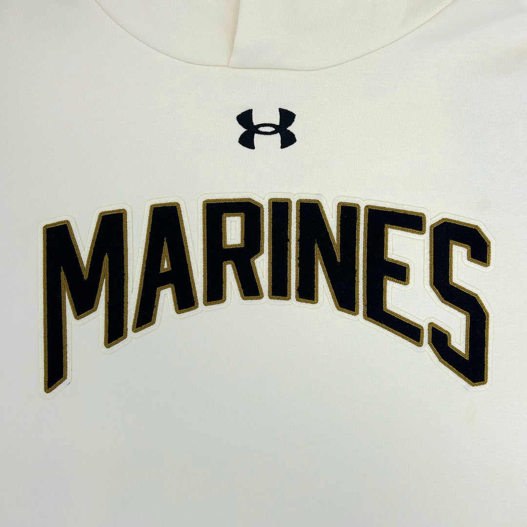 Marines Under Armour Icon Fleece Hood (Stone)