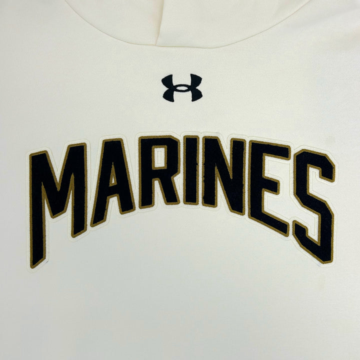 Marines Under Armour Icon Fleece Hood (Stone)