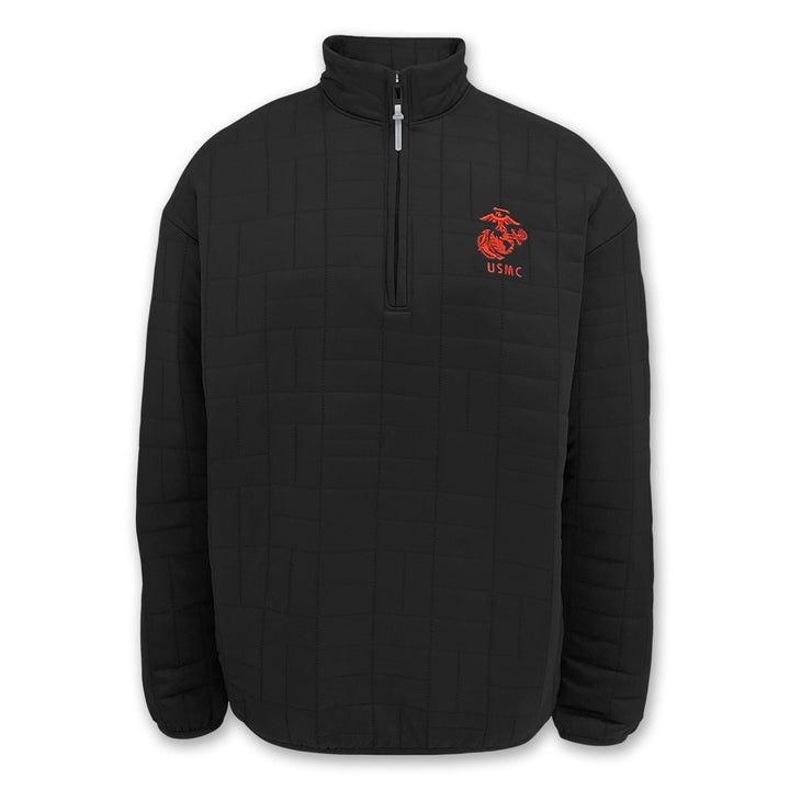 Marines Under Armour Quilted 1/4 Zip Pullover (black)