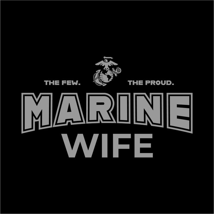 Marines Wife Ladies T-Shirt (Black)