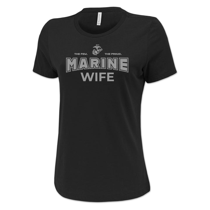Marines Wife Ladies T-Shirt (Black)