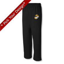 Load image into Gallery viewer, Pick Your Design Marines Sweatpants (Black)