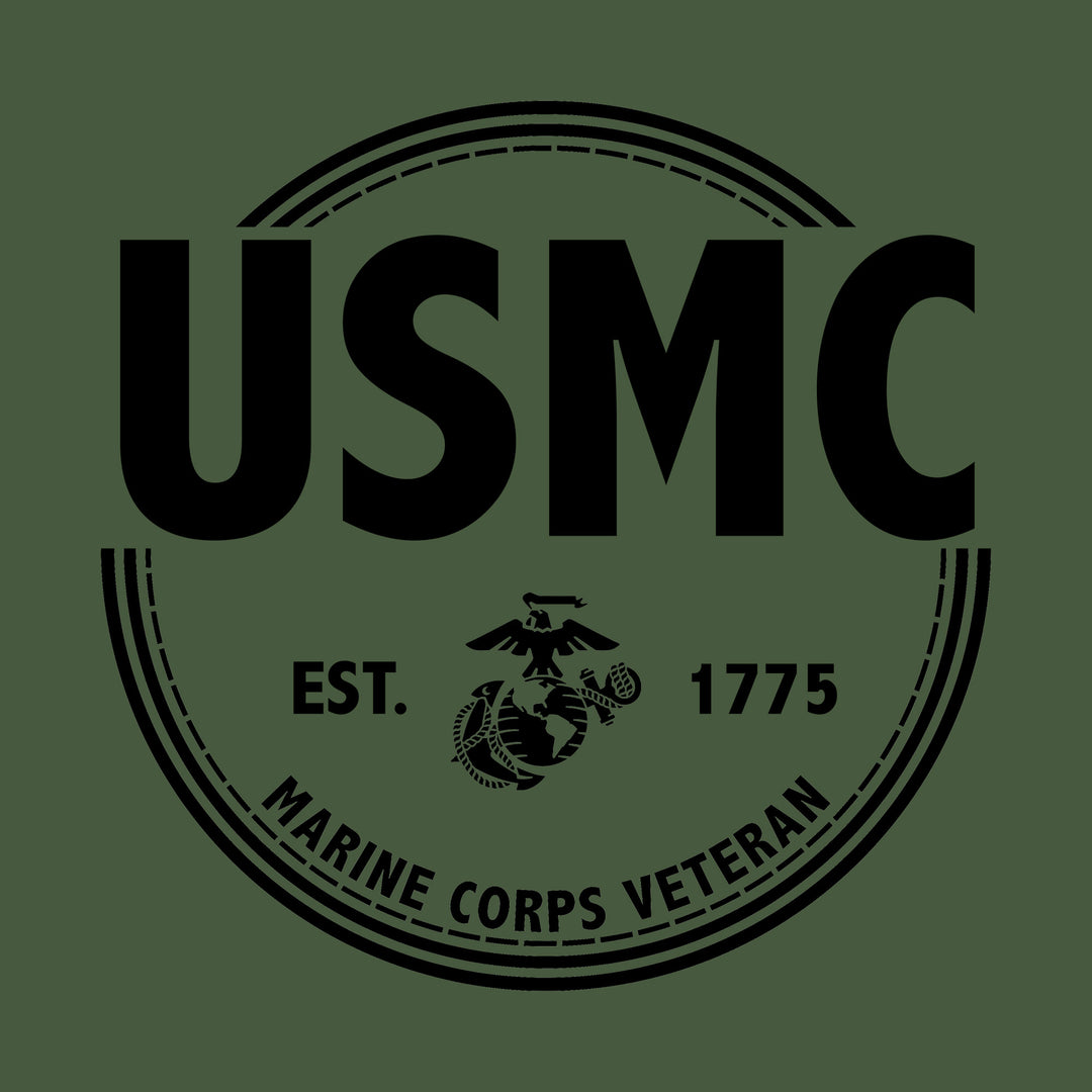 Marines Veteran USA Made T-Shirt (OD Green)