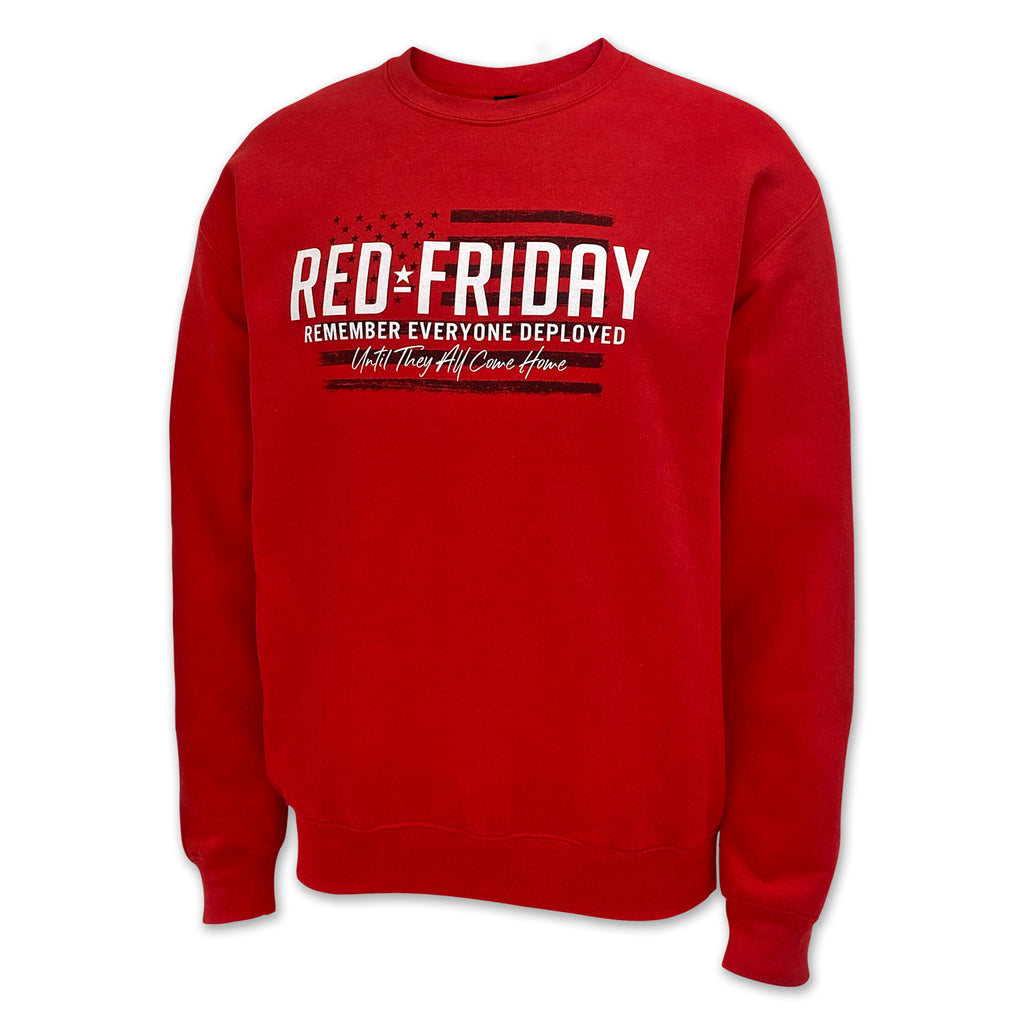 Red Friday Remember Everyone Deployed Crewneck (Red)