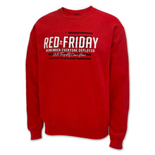 Load image into Gallery viewer, Red Friday Remember Everyone Deployed Crewneck (Red)