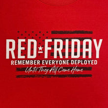 Load image into Gallery viewer, Red Friday Remember Everyone Deployed Crewneck (Red)