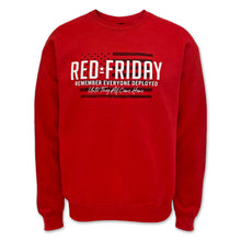 Load image into Gallery viewer, Red Friday Remember Everyone Deployed Crewneck (Red)