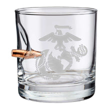 Load image into Gallery viewer, Marines EGA 308 Bullet 11oz Rocks Glass