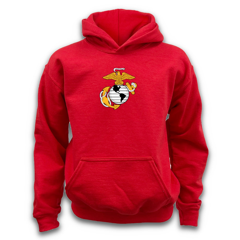 Pick Your Design Marines Youth Hooded Sweatshirt (Red)