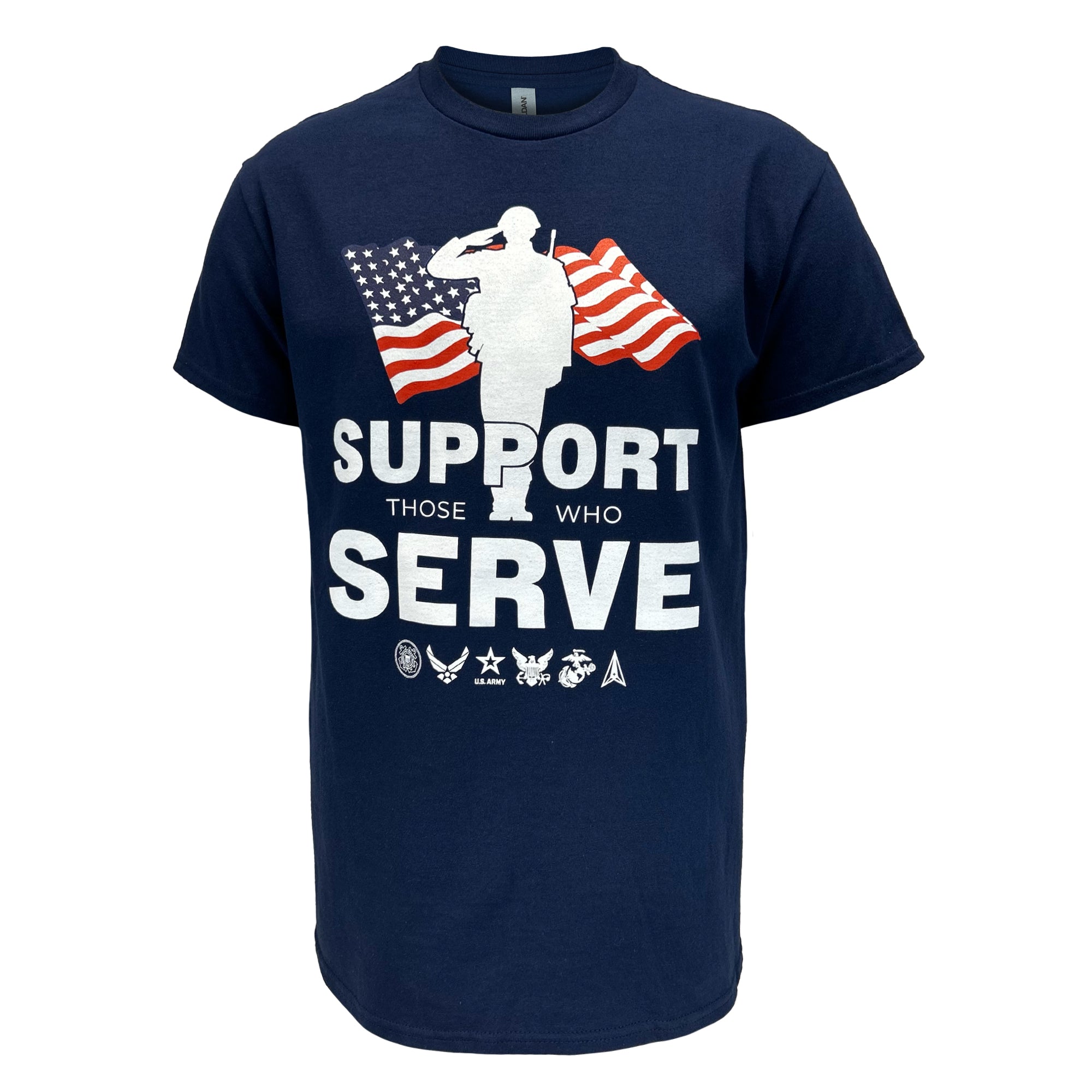 Support Those Who Serve Soldier T-Shirt (Navy)