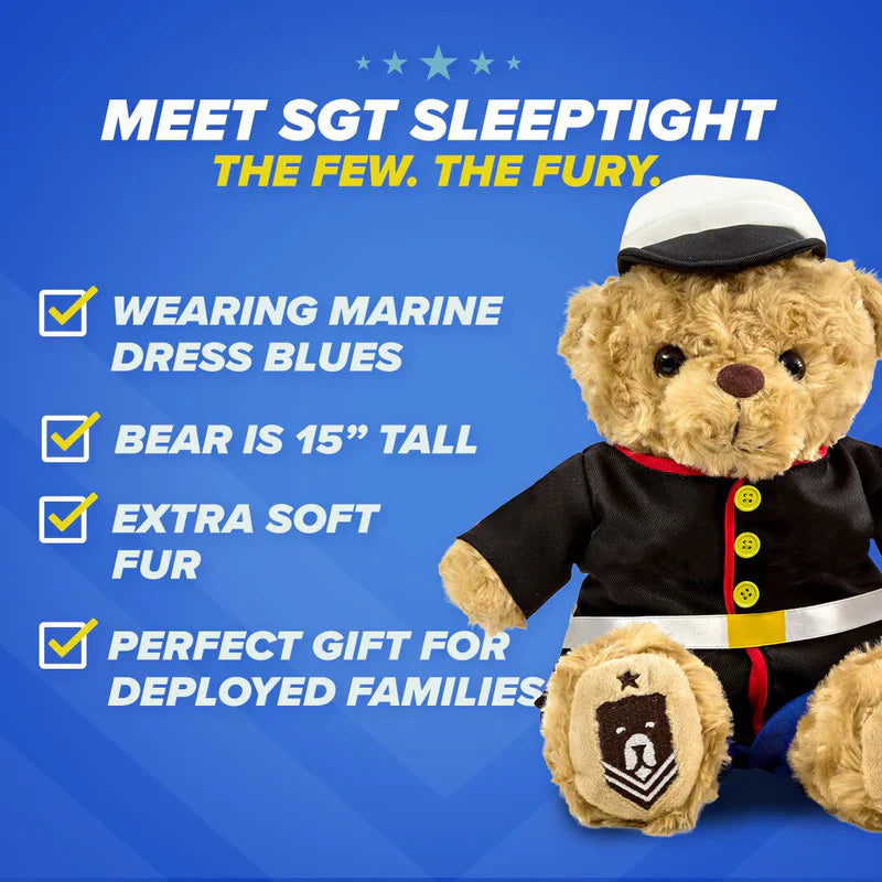 dress blues teddy bear Sleeptight Marine Dress Blue Bear & Storybook