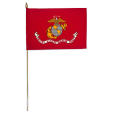 Load image into Gallery viewer, Marines 12&quot;x18&quot; Stick Flag (Red)