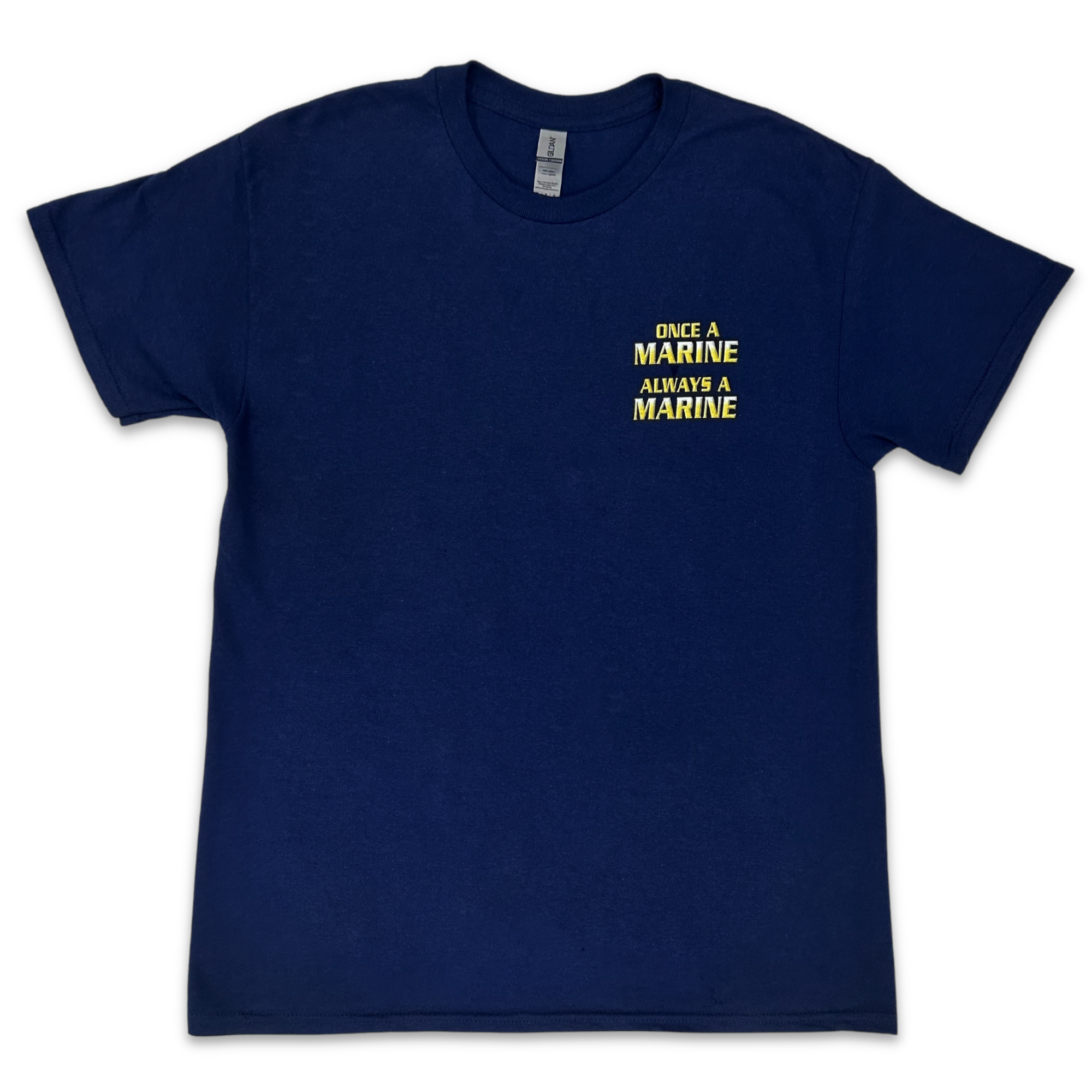 Marines Once A Marine Always A Marine Eagle T-Shirt (Navy)