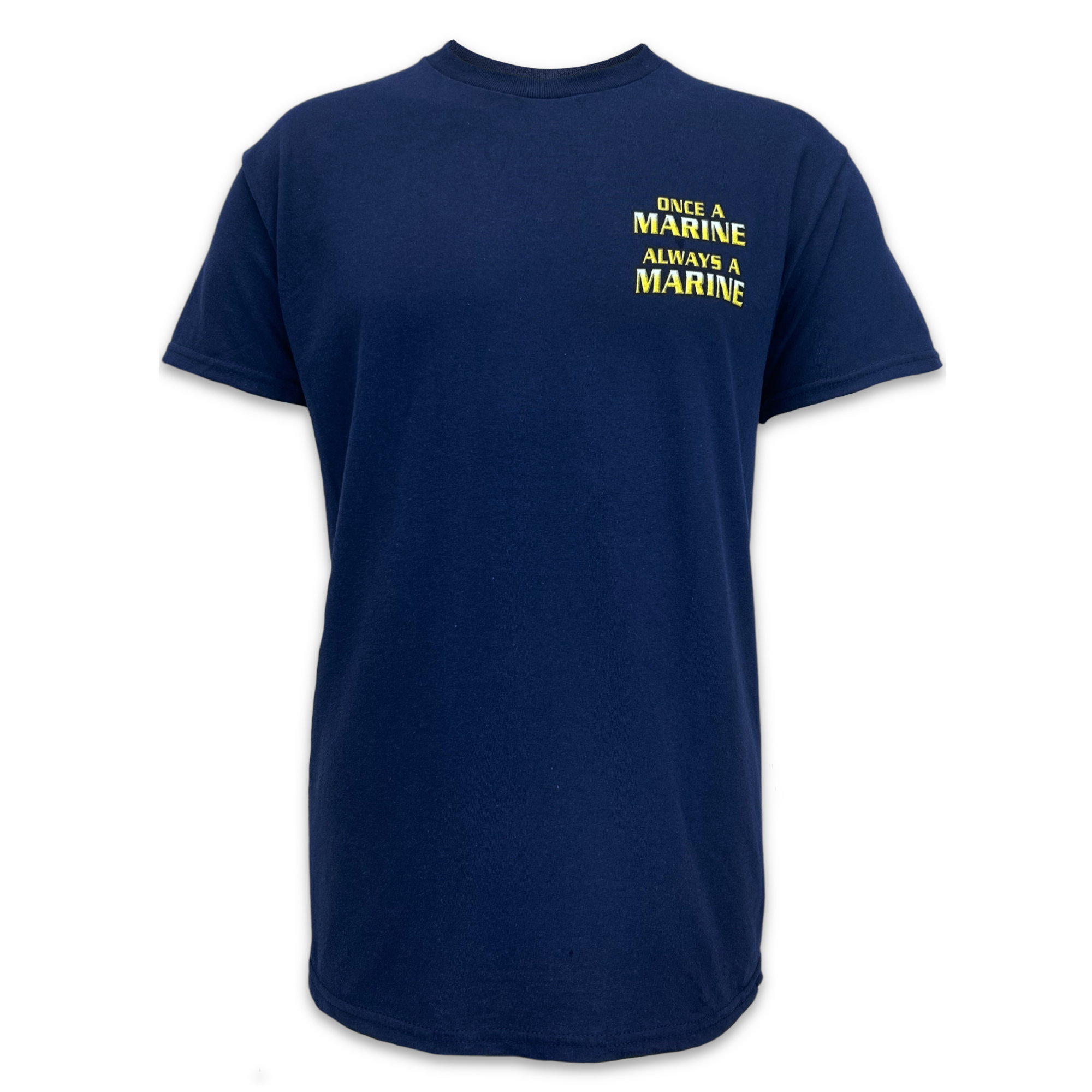 Marines Once A Marine Always A Marine Eagle T-Shirt (Navy)