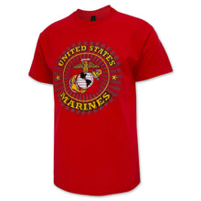 Load image into Gallery viewer, United States Marines Sunburst T-Shirt (Red)