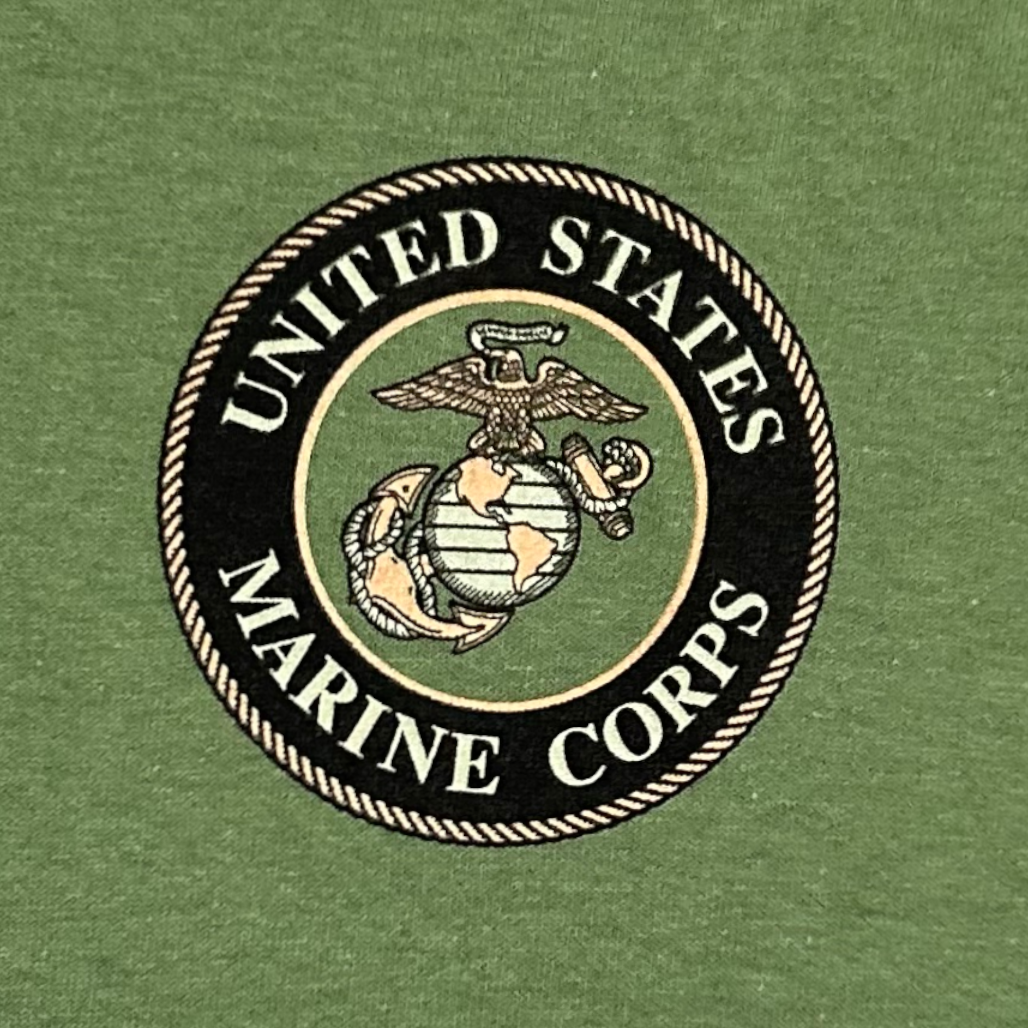 Marines Camo Flag T-Shirt (OD Green)