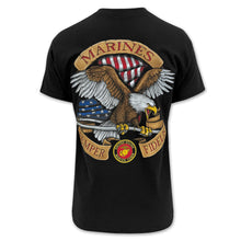 Load image into Gallery viewer, Marines Flying Proud Semper Fidelis T-Shirt (Black)