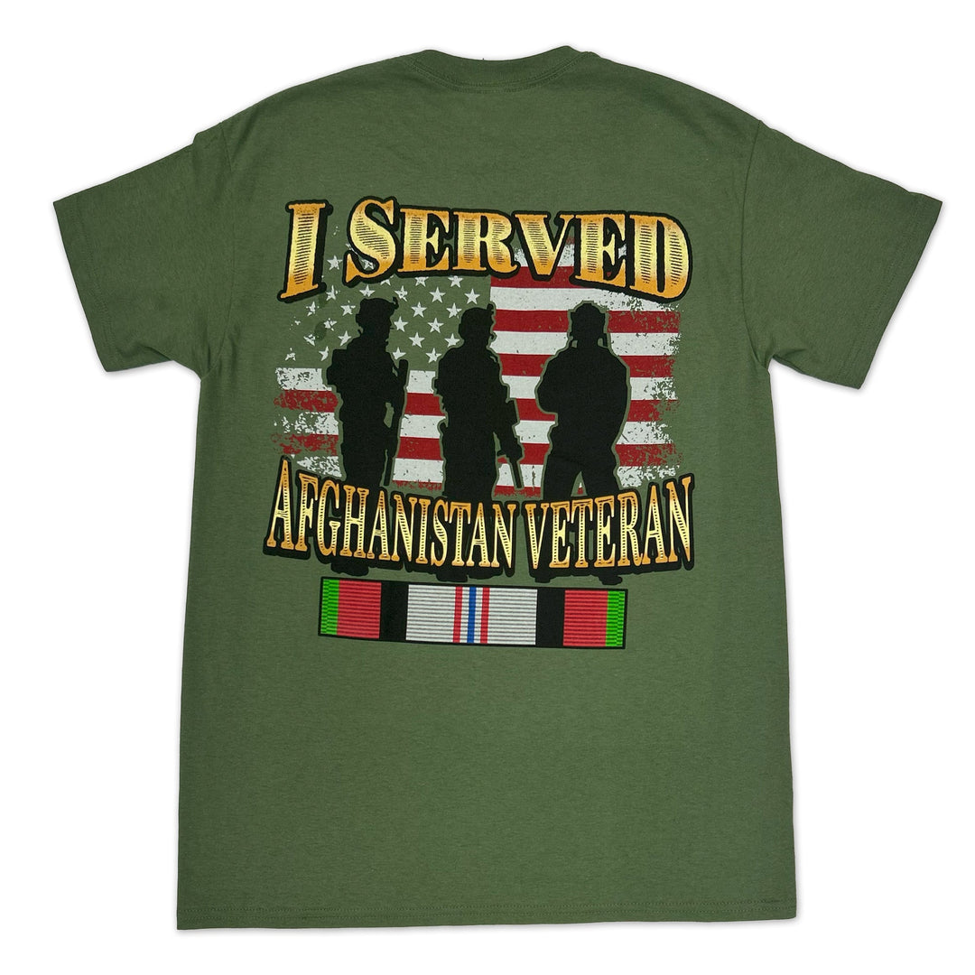 I Served Afghanistan Veteran T-Shirt (OD Green)