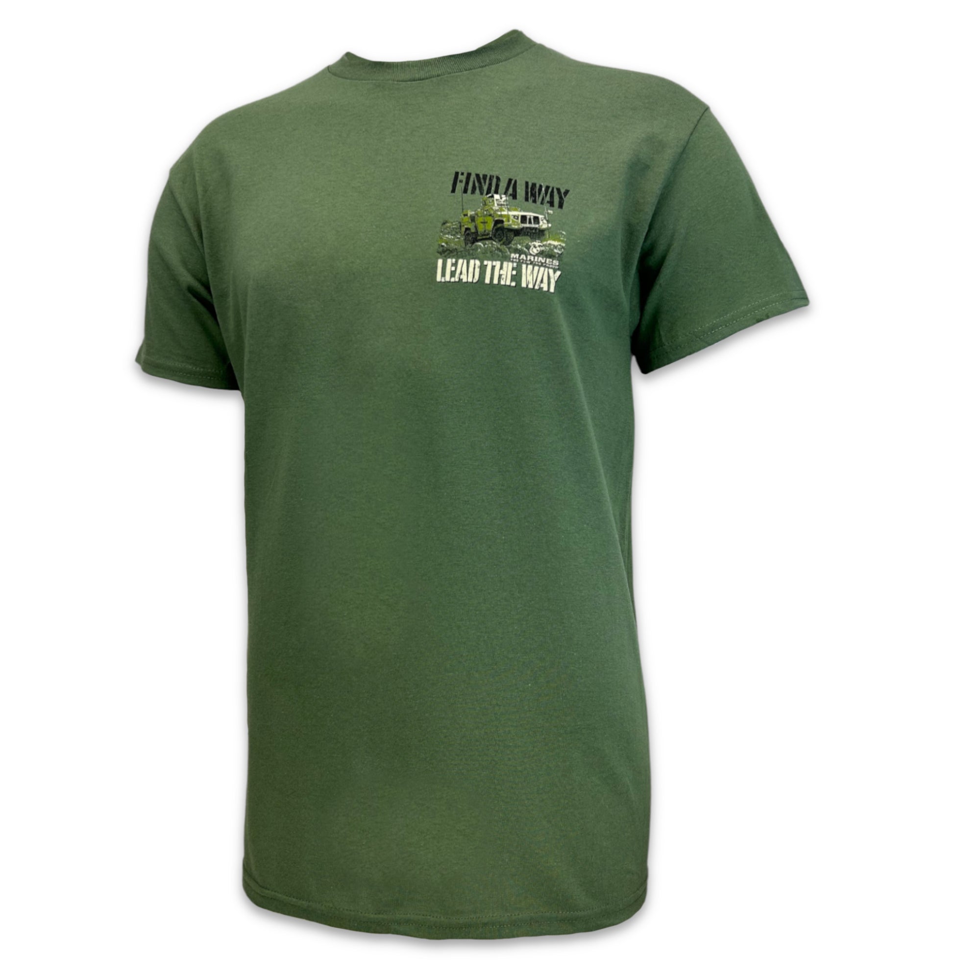 Marines Find A Way Lead The Way T-Shirt (OD Green)