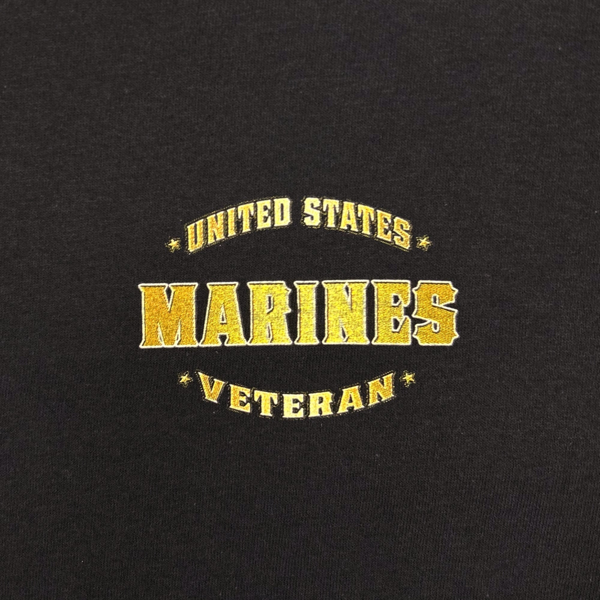 United States Marines Veteran Perched Eagle T-Shirt (Black)