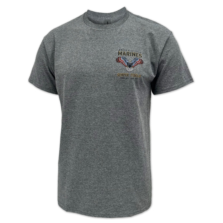 Marines Stars and Stripes T-Shirt (Graphite)